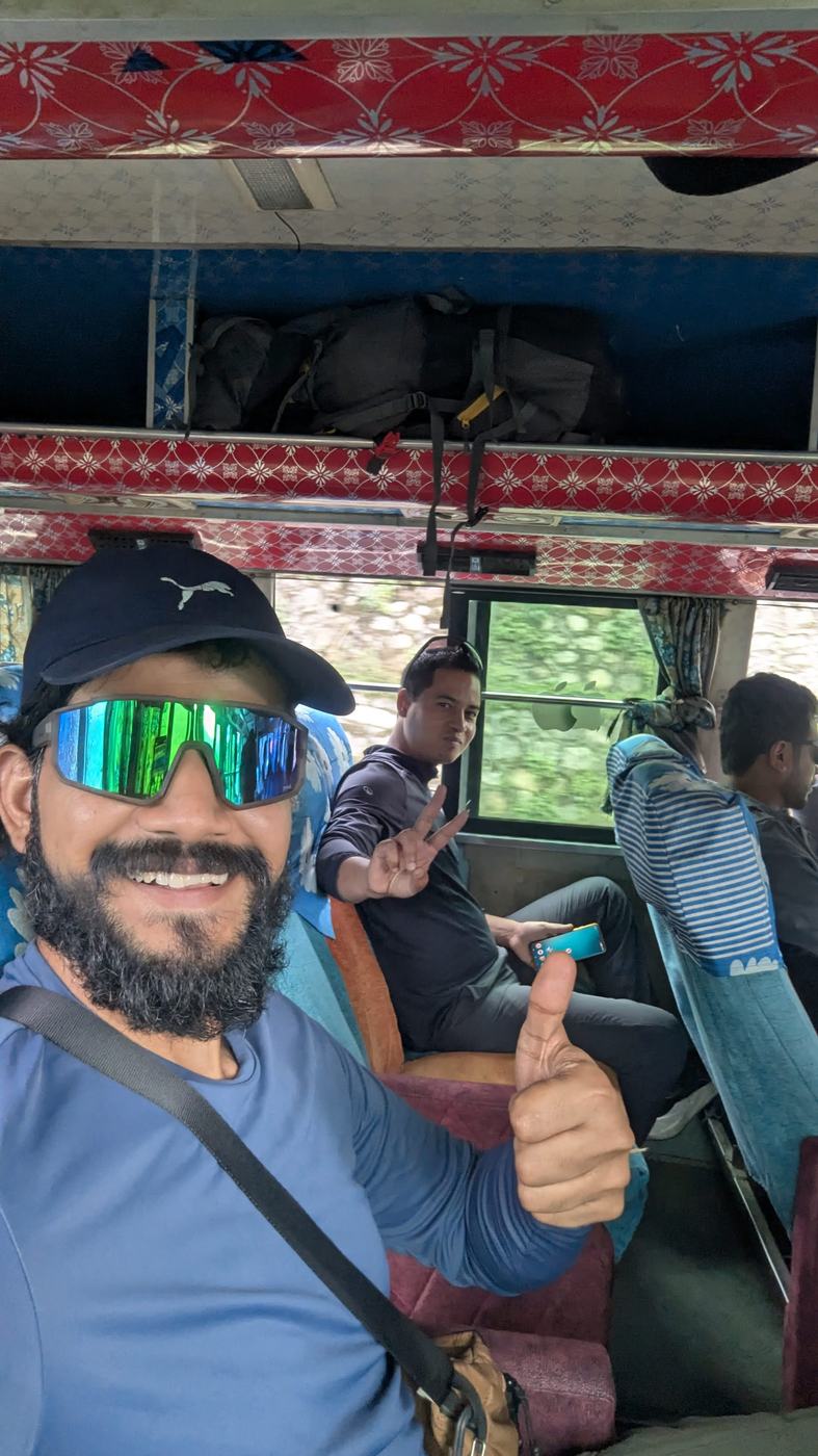 The group travelling together