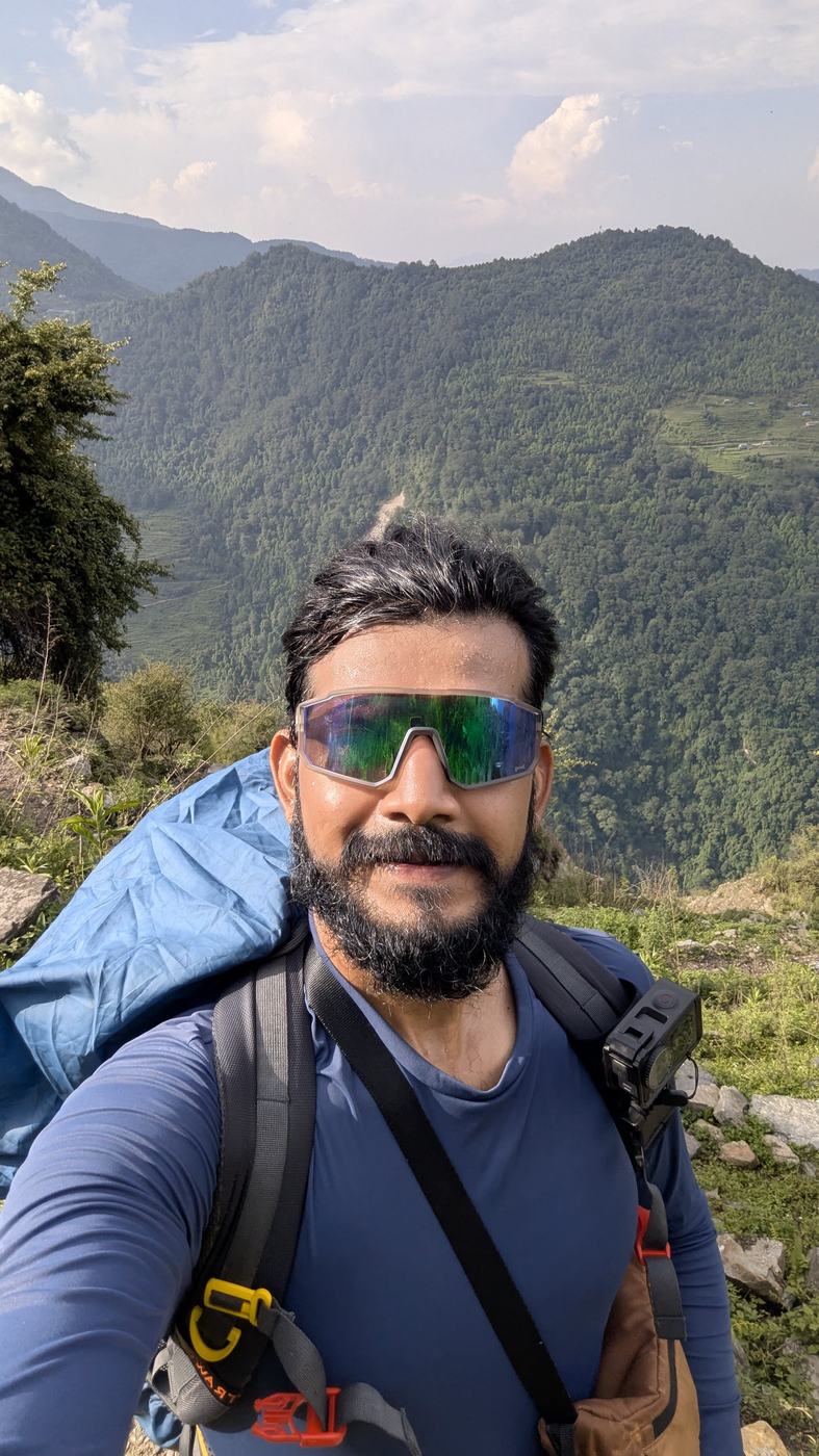 Trekking with a loaded pack